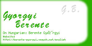 gyorgyi berente business card